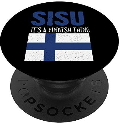 Sisu It's A Finnish Thing Flagge Finnland Suomi Herren Damen PopSockets Klebender PopGrip