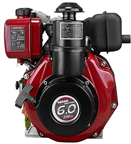 Weima WM178F mit dem Ölbadluftfilter 6 PS 296 ccm Dieselmotor KW 25 mm 1-Zylinder Rüttelplatte Einachser 2 Jahren Garantie