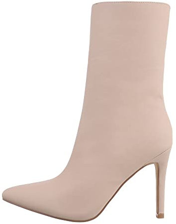 Ital Design Damenschuhe Stiefeletten High-Heel Stiefeletten, JRX2213-, Kunstleder, Beige, Gr. 39