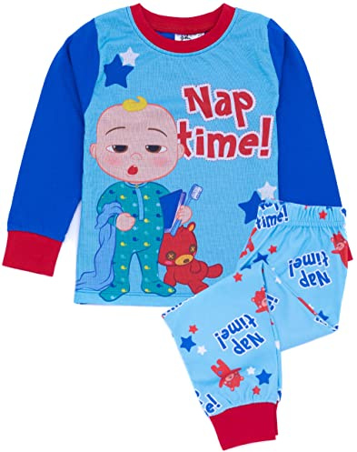 CoComelon Boys Long Sleeve Pyjamas | Character Lounge Pants and T-Shirt PJ Set | Kids Clothing PJs Pajama Loungewear Nightwear | Cosy Gift Merchandise