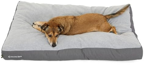 Doctor Bark Hundekissen Mittelgroße Hunde Waschbar - Hundebett Weich Flauschig - Strapazierfähiges Kuscheliges Liegekissen - GreenLabel (M - 88x60 cm, Grau)