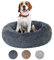 Lucky Sign Katzenbett Waschbar Flauschig Hundebett Rund Hundekissen Kuschel Katzenkissen Warm Katzenkorb Zum Schlafen für Große Hunde und Katzen, (XL) 70 cm Ø - Dunkelgrau