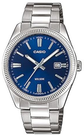 Casio Kollektion Silber/Stahl Herrenuhr Casual Code MTP-1302PD-2AVEF