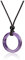 Jovivi Healing Crystal Pendant Necklace Women Natural Purple Amethyst Crystals Gemstones Quartz Round Stone Cord Necklace Adjustable Jewellery Gifts for Men