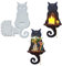 DIYBravo Moule Bougeoir de Chat en Silicone de Résine Époxy, Moule Porte Présentoir pour Halloween Murale Porte, Moule Culte Plateau pour Bijoux Maquillage Stockage Présentoir