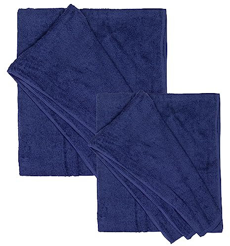 ADAMO Strandtuch 2er Set XXL 100% Baumwolle - 100x220cm + 155x220cm Navy: 360 - XXL Saunahandtuch - Badetuch in Übergröße - Duschhandtuch, Badehandtuch & Saunatuch