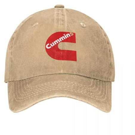 Baseballmütze Cummins Fueled Engine Gas Baseballkappe für Männer und Frauen Washed Denim Worn Beanie Snapback für das Outdoor-Training Geschenk