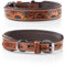 Jack & Russell Original Hundehalsband aus Leder, Hand-geschnitzt und gepolstert – Halsband aus Büffelleder, Hunde Lederhalsband Soleil (S (26,0-34,0cm)