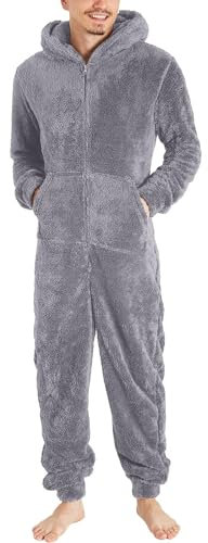 KONG JIMFAN Herren Thermounterwäsche Set Hundepullover Große Hunde Neck Stretcher Paar Weihnachtspullover Thermo Mütze Herren Herren-Unterwäsche Warmer Jogginganzug Herren Winter(2-Dark Gray,5XL)