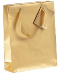 Clairefontaine 212896Cpack - Packung 5 Geschenktasche - Tüte , Format M (17x6x22 cm), Kollektion Blaue Nacht, 170g, geeignet für Geschenke, Sternen - Blau - Gold, 1 Pack