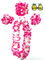 duoyif Collana Di Fiori Hawaiana, 5pezzi Collana Hawaiana Hairband Bracciale Con Gli Occhiali Ananas, Ghirlanda Hawaiana Fiori Collana Per Hawaii Festa In Spiaggia Piscina Cheerleading (Rosa)