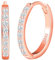 CPSLOVE Orecchini Cerchio da Donna Ragazze Eleganti Orecchini Cerchi con Zircone in Argento 925 Orecchini Creole de Diametro 1.4cm, Oro rosa