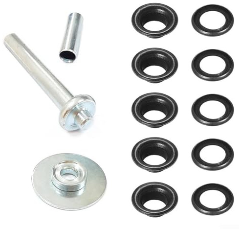 Zelt-Vorzelt-Ösen, Ösen, Reparaturset, Stahlwerkzeug für Ösen, Ösen, Installation (schwarz)