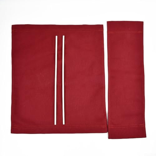 SMZhomeone Ersatzbezug für Regiestuhl, Ersatzbezug, Sitz und Rückenlehne mit Holzstab für Heim-Regiestuhl, 47 x 38 cm/16 x 52 cm (rot), 83YEADJON459429U8K4917U67U6Z27