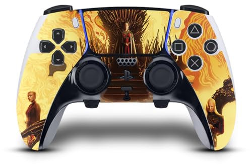 Head Case Designs Offizielle House of The Dragon: TV Series Fire and Blood Siegel Und Charaktere Vinyl Haut Gaming Aufkleber Abziehbild kompatibel mit Sony PlayStation 5 PS5 DualSense Edge Controller