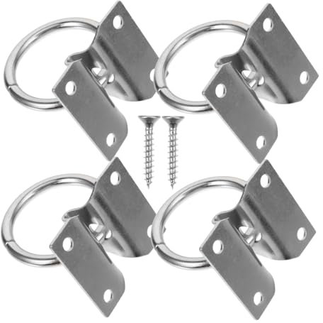 Gogogmee 4 Stück Fester Ring Für Pferde Krawattenausrüstung Für Pferde Zubehör Für Pferde Edelstahl Krawattenring Für Pferdestall Krawattenring Für Pferde Leichter Krawattenring Für
