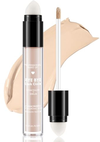 Boobeen Matte Full Coverage Concealer, Cream Concealer Stick for Dark Circles, Spots, Under Eye Concealer with Double Headed Applicator, Smooth
