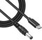 CABLEPELADO Cable USB C 3.1 a DC 5.5 2.1 mm Macho, Adaptador USB C a DC, Cable de Carga USB C a DC, Convertidor USB C a Conector DC, CC 14.5 W/2 A o 5 V/2.5 A, Longitud 20 cm, Negro