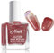 Red Glitter Nail Varnish, Long-lasting Quick Dry, Non-Toxic Water Based Gel Polish, No UV Need for DIY Home Manicure Nails (10ml)