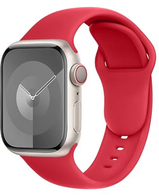 DONEGANI C1 per Cinturino Apple Watch 40mm 44 mm 46mm 42mm 45mm 41mm 38mm 49mm Se Ultra 2 Serie 10 9 8 7 6 5 4 3 Band Bracciale Sport Silicone, Natale rosso