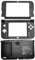 New 3DSXL 3DSLL Extra Housing Case Inner B/C/D Shells Black Replacement, for New3DS New 3DS XL LL New3DSXL Consoles, DIY Buttons Faceplate, Battery Holder, Screen Frame Cover Plate 3 PCS Set