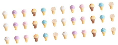 TOYANDONA 6 Sätze Eismodell Eiscreme-Anhänger selber Machen Küchenspiel Partyzubehör Spielzeug wohnaccessoires DIY Miniaturhaus Süßigkeiten Kuchen deko Essen Mini-EIS Mini-Basteldekore Harz