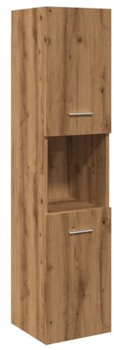 vidaXL Bad Hängeschrank, Badschrank mit Stauraum Wandmontage, Wandschrank Schrank für Badezimmer, Badmöbel Badezimmerschrank, Artisan-Eiche Holzwerkstoff