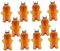 Mikinona 10st Weihnachtliche Trinkflasche Weihnachtsmilchflaschen Lebkuchenmann Wasserflasche Lebkuchenmann-behälter Leere Saftflaschen Luftdichte Verpackungsflaschen Das Haustier
