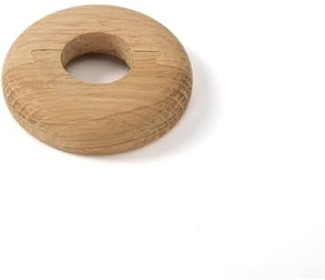 Radiator Solid Wood Oak Pipe Covers x 2, 16mm Pipe Hole Collar Pipe Rose, 10mm Thickness (prefinished/raw), Plumbing fixtures