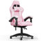 Ergonomic Gaming Chair with Adjustable Height, Reclining Feature, Headrest, and Lumbar Support for Adults (Basics, Pink)