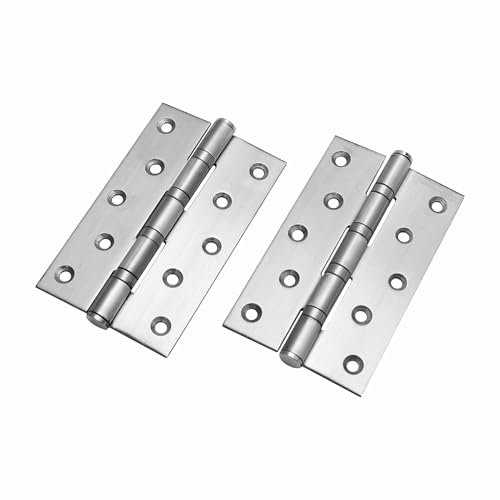 2 Paar Edelstahl Scharniere 100mm – Türband Türscharnier Edelstahlscharniere Beschlag für Türen & Möbel