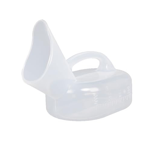SXTYYH Transparent Urinals for Women Nighttime Bedside Male Urinal Bottles, Portable Urinal for Men Pee Bottle, Reusable Pee Container for Urine Collection Pee Jug