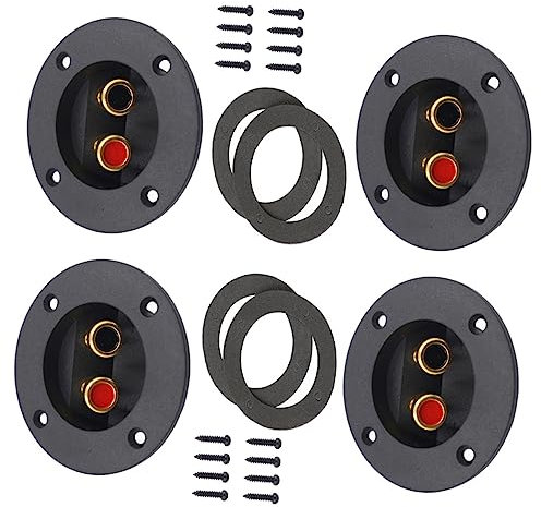 DIYEAH Connettore per Altoparlanti a Molla 3,1 Pollici per Subwoofer Kit Te per Terminali Audio Morsettiera Professionale per Altoparlanti Design e
