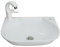 Pared Lavabo de Resina con Kit de Montaje y Para Trampa, Lavabo Pila para Lavadero 42x30x14 cm, Blanco (E - Grifos Plástico,Blanco)