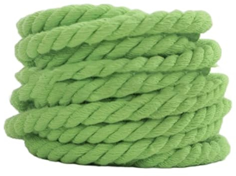 Aniyan 2 paia di lacci in cotone, diametro 6 mm, per scarpe da ginnastica e tempo libero, morbidi e resistenti (140 cm, verde)