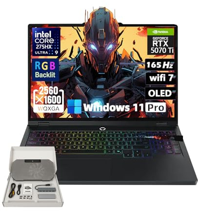 Lenovo Legion Pro 5i Gen 10 Gaming Laptop - 16 2.5K WQXGA OLED Display, Intel Core Ultra 9 275HX, 160Hz Refresh Rate, GeForce RTX™ 5070 Ti GPU, 32 GB Memory, 1 TB Storage