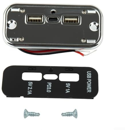 12-24V Dual PD Auto Ladegerät Steckdose 18W mit und USB Ausgang für Fahrzeug Motorrad Boot RV Bus Netzteil mit Schutzhülle