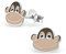 Bungsa Affe Echtsilber Ohrstecker für Kinder .925 Sterling Silver (Ohrringe Echtschmuck Studs Ohrschmuck Jungs Mädchen)