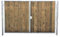 Einfahrtstor Verzinkt Holz Tor Senkrecht Symmetrisch 2-flügelig 250cm x 180cm