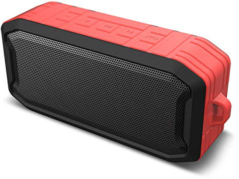 Bluetooth speaker 5.0,Hengweiuk Portable Wireless Bluetooth Speaker 40W with Dual Driver IPX7 Waterproof Bluetooth with 12 Hours Playtime 20 m Bluetooth Range for Party, Travel, Outdoor (Red)