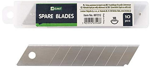 D.RECT - Lame de Cutter 18 mm | 10 Lames | Lames de rechange pour couteaux | lames cassables et interchangeables