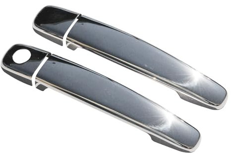 OMAC Lot de 4 capuchons de poignée de porte compatibles avec Peugeot 307 CC 2001-2009 2 portes en acier inoxydable