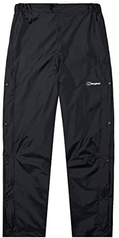Berghaus Damen Deluge Überhose, Langlebige, Bequeme Regenhose Wasserdichte Hose, Schwarz 2.0, 42 EU Kurz 29 Zoll EU