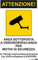 TLDSHOP® - Cartello Segnaletico in alluminio spessore 3mm (PF BOND) - AREA SOTTOPOSTA A VIDEOSORVEGLIANZA PER RAGIONI DI SICUREZZA- 20x30cm (1pz, 20x30 cm)