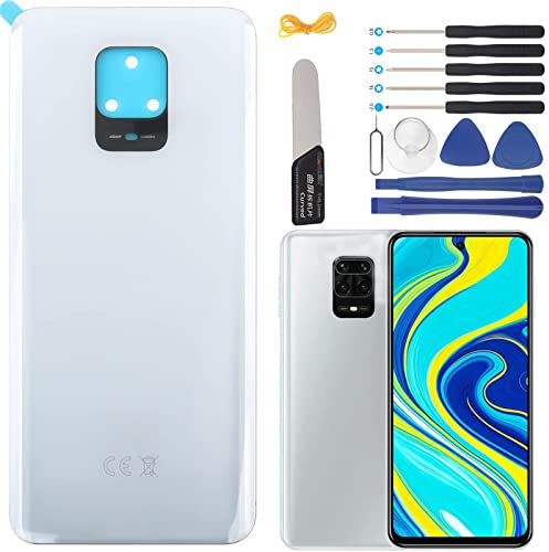 YHX-OU Copribatteria per Xiaomi Redmi Note 9S Redmi Note 9 PRO di Ricambio della Cover Posteriore + Strumento di Montaggio, Colore: Bianco