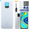 YHX-OU Battery Cover for Xiaomi Redmi Note 9S Redmi Note 9 Pro Replacement Back Cover + Installation Tool (White)