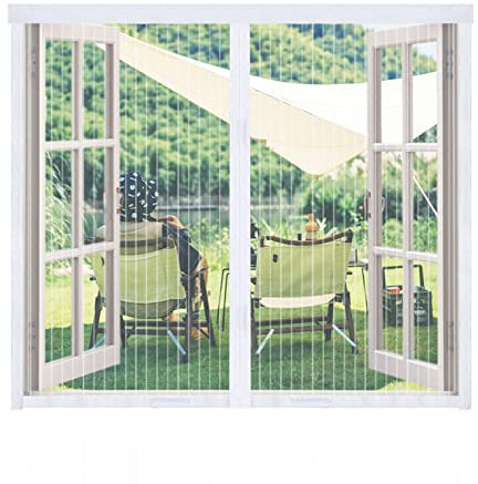 Fliegengitter Fenster Magnet 45x75cm,Mückenschutz fenster,Fliegengitter Fenster Magnetisch,Fliegengitter Tür Fenster Insektenschutz Magnet Fliegenvorhang Für Schiebefenster Dachfenster,Weiß