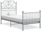 vidaXL Bettgestell Metallbett Schlafzimmer Bett Einzelbett Schlafzimmermöbel Bettrahmen Lattenrost Pulverbeschichtetes Metall Grau 90x200cm