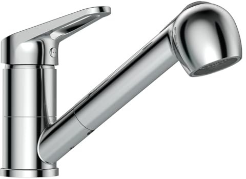APPASO Wasserhahn Küche, Hochdruck Küchenarmatur Ausziehbar, Mischbatterie für Küche 360° Drehbar, Spültischarmatur mit Dual-Spülbrause | Edelstahl Chrome