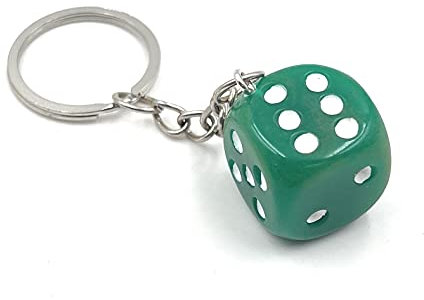 H-Customs Spielwürfel Würfel Glück gruen Schlüsselanhänger Anhänger